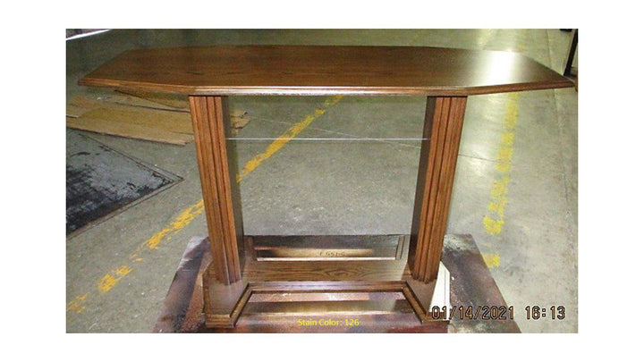Communion Table 705 Proclaimer Acrylic and Wood Style-Front 126-Communion Tables and Altars-Podiums Direct