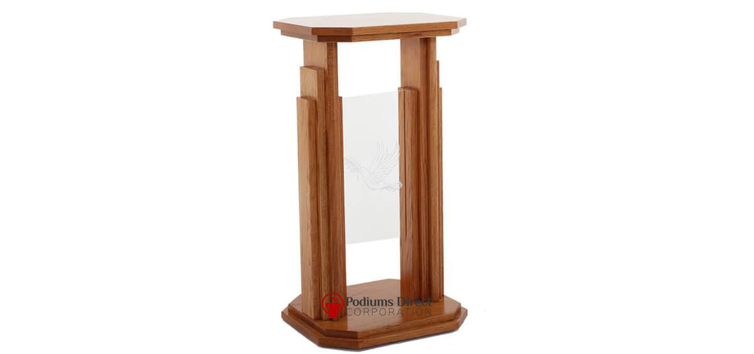 Flower Stands 708 Proclaimer-Angle View-Tithe Boxes, Baptismal Font, Flower Stands, and Offering Tables-Podiums Direct