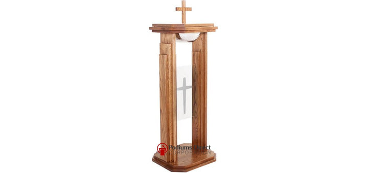 Baptistmal Font 709 Proclaimer-Angle View-Tithe Boxes, Baptismal Font, Flower Stands, and Offering Tables-Podiums Direct