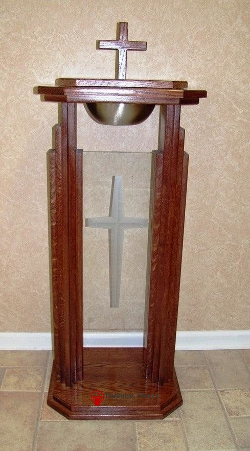 Baptistmal Font 709 Proclaimer-Front View-Tithe Boxes, Baptismal Font, Flower Stands, and Offering Tables-Podiums Direct