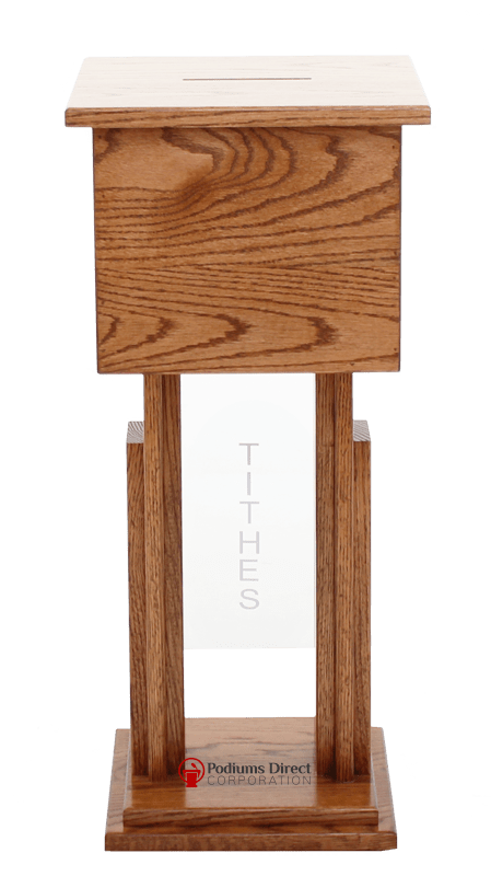 Tithe Box 719 Tithe/Prayer Box-Front View-Tithe Boxes, Baptismal Font, Flower Stands, and Offering Tables-Podiums Direct