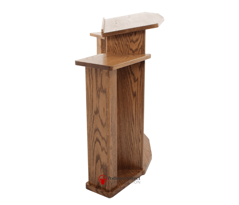 Wood with Acrylic Pulpit 778 Exhorter-Side View-Wood With Acrylic Pulpits, Podiums and Lecterns-Podiums Direct