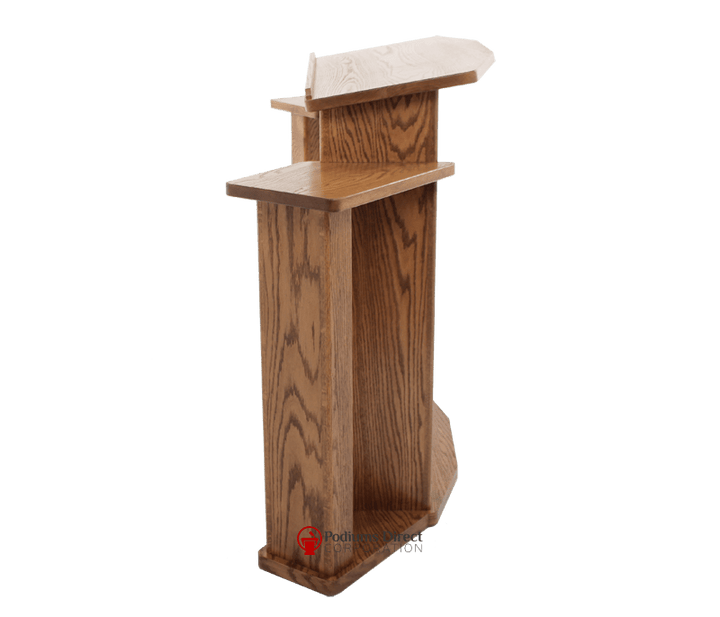 Wood with Acrylic Pulpit 778 Exhorter-Side View-Wood With Acrylic Pulpits, Podiums and Lecterns-Podiums Direct
