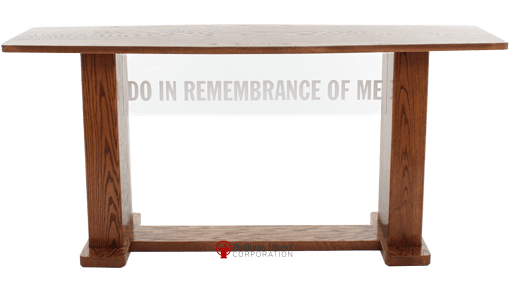 Communion Table 780 Acrylic and Wood Style-Front View-Communion Tables and Altars-Podiums Direct