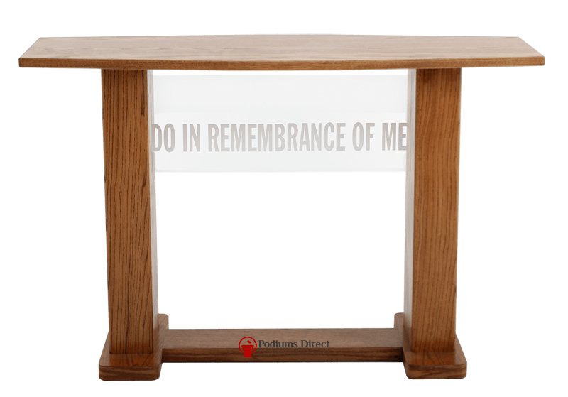 Communion Table 781 Acrylic and Wood Style-Front View-Communion Tables and Altars-Podiums Direct