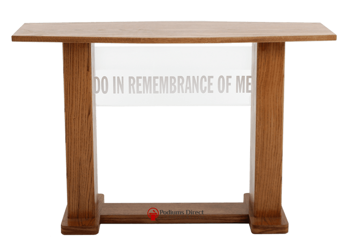 Communion Table 781 Acrylic and Wood Style-Front View-Communion Tables and Altars-Podiums Direct
