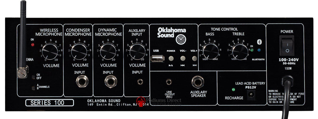 Sound Lectern 800X Oklahoma Sound "The Orator" Fixed Height-Control Panel-Sound Podiums and Lecterns-Podiums Direct