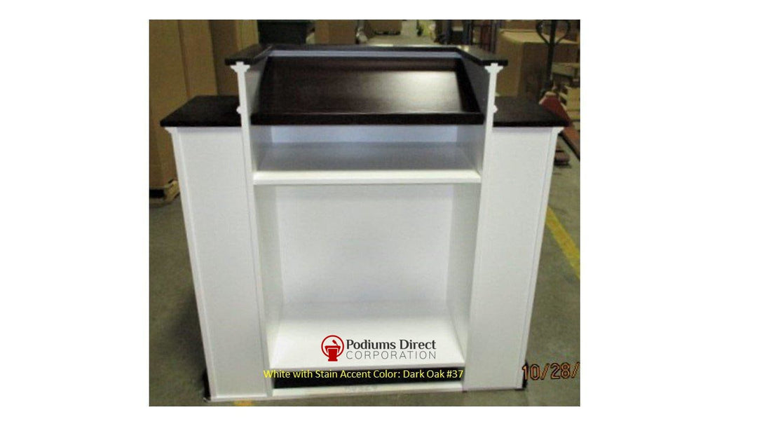 Church Wood Pulpit Wing NO 810W-Back-Church Solid Wood Pulpits, Podiums and Lecterns-Podiums Direct