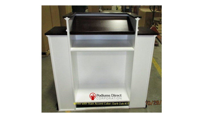 Church Wood Pulpit Wing NO 810W-Back-Church Solid Wood Pulpits, Podiums and Lecterns-Podiums Direct