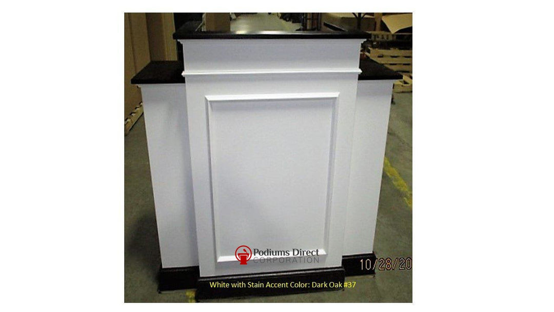 Church Wood Pulpit Wing NO 810W-Front-Church Solid Wood Pulpits, Podiums and Lecterns-Podiums Direct