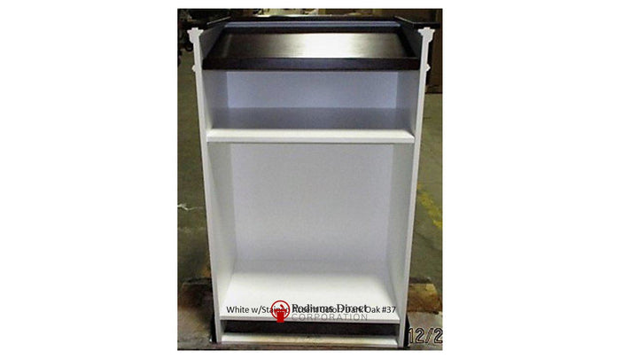 Church Wood Pulpit Single NO 821-Back White with Dark Oak 37-Church Solid Wood Pulpits, Podiums and Lecterns-Podiums Direct