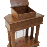 Wood with Acrylic Pulpit 830-Lift Lid-Wood With Acrylic Pulpits, Podiums and Lecterns-Podiums Direct