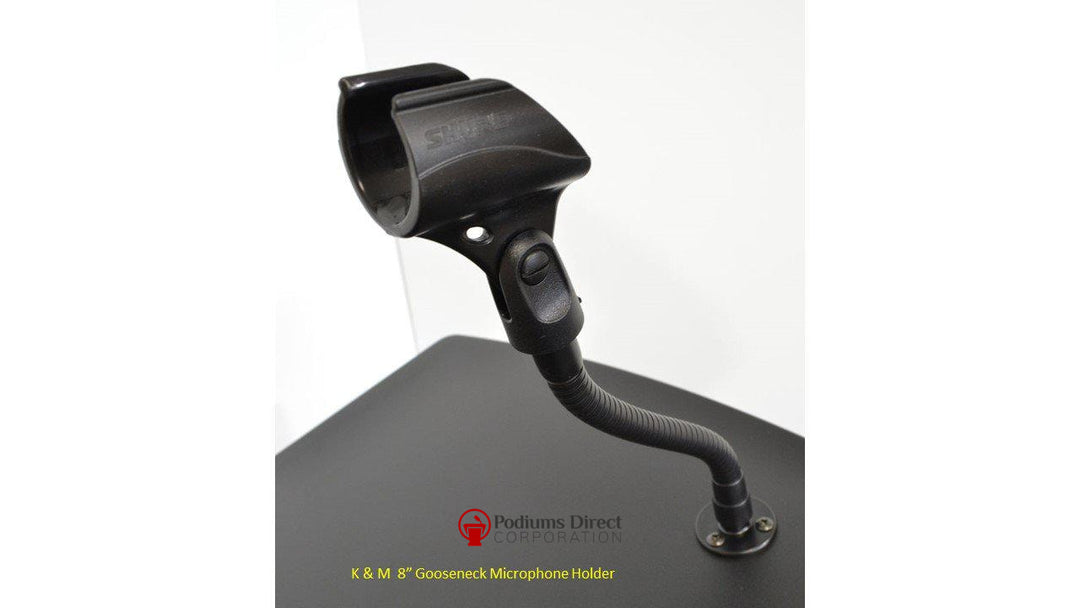 LCD Digital Display Lectern H2W Aluminum Lectern-Gooseneck Microphone Holder-LCD Digital Display Lecterns-Podiums Direct