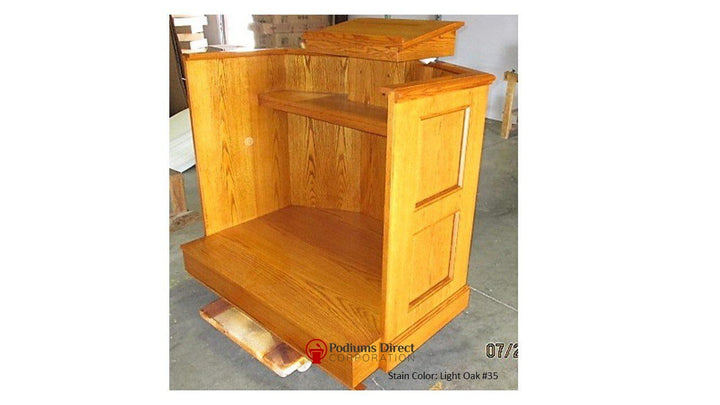 Church Wood Pulpit Custom No 1-Church Solid Wood Pulpits, Podiums and Lecterns-Angle-Podiums Direct