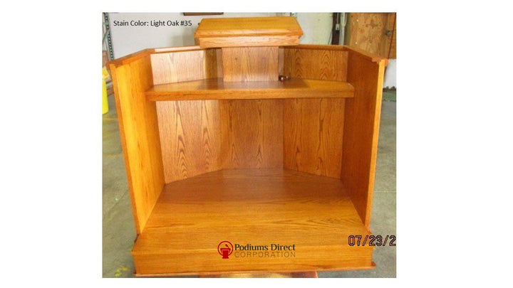 Church Wood Pulpit Custom No 1-Church Solid Wood Pulpits, Podiums and Lecterns-Back-Podiums Direct