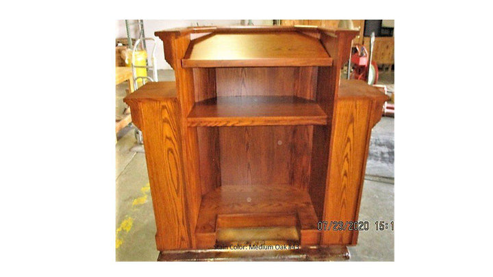Church Wood Pulpit Wing NO 900W-Church Solid Wood Pulpits, Podiums and Lecterns-Back-Podiums Direct