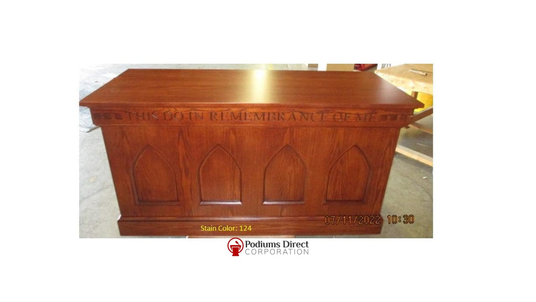 Communion Table NO 900 Closed Style-Front 124-Communion Tables and Altars-Podiums Direct