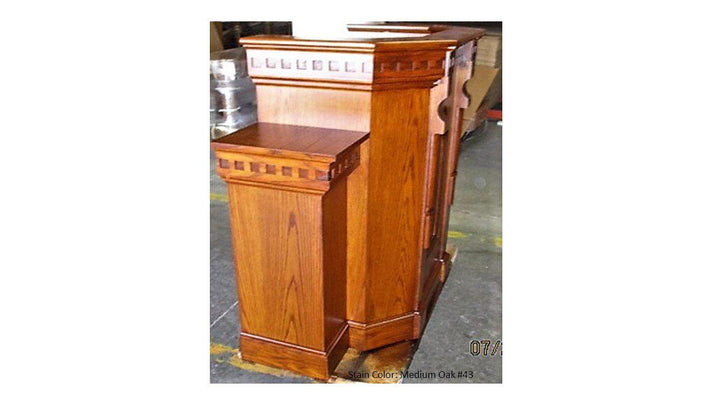 Church Wood Pulpit Wing NO 900W-Church Solid Wood Pulpits, Podiums and Lecterns-Side-Podiums Direct