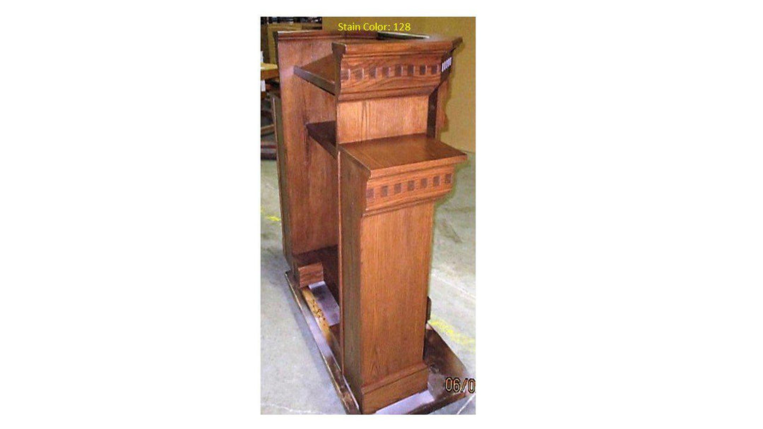 Church Wood Pulpit Wing NO 900W-Side 128-Church Solid Wood Pulpits, Podiums and Lecterns-Podiums Direct