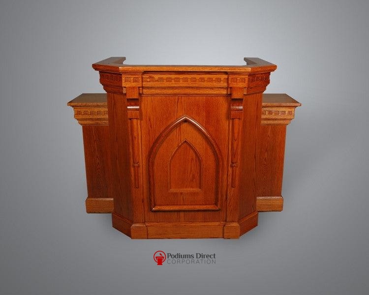 Church Wood Pulpit Wing NO 900W-Church Solid Wood Pulpits, Podiums and Lecterns-Podiums Direct