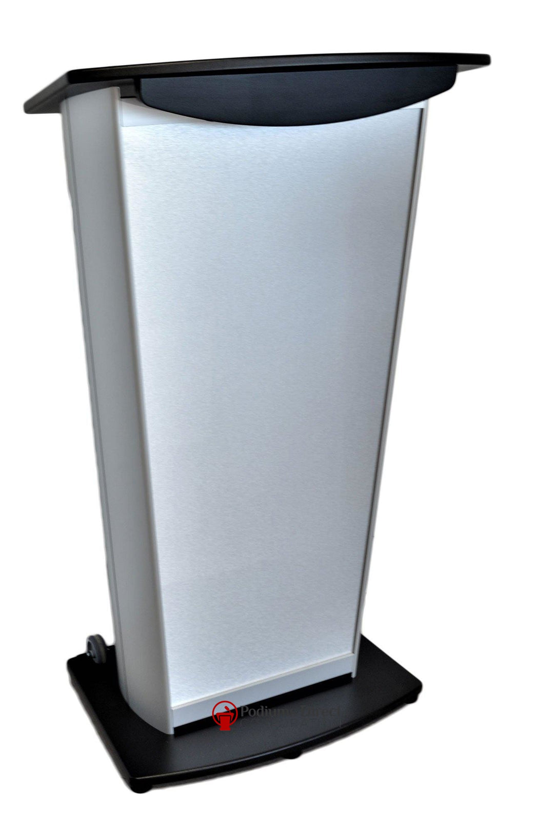 Contemporary Lecterns and Podium VH1 Standard Aluminum Lectern-Angle Black Top Base-Contemporary Lecterns and Podiums-Podiums Direct
