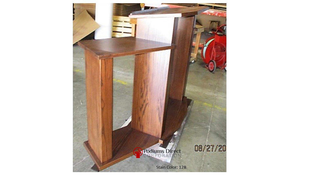 Wood with Acrylic Extra Wide Pulpit 779 Exhorter-Side-Wood With Acrylic Pulpits, Podiums and Lecterns-Podiums Direct