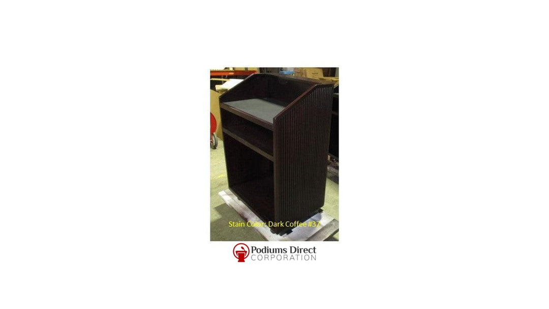 Handcrafted Solid Hardwood Lectern Providence-Back Dark Coffee #37-Handcrafted Solid Hardwood Pulpits, Podiums and Lecterns-Podiums Direct