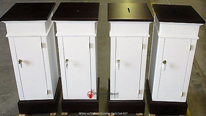 Tithe Box NO 80 Tithe/Prayer Box-Back Dark Oak 37-Tithe Boxes, Baptismal Font, Flower Stands, and Offering Tables-Podiums Direct