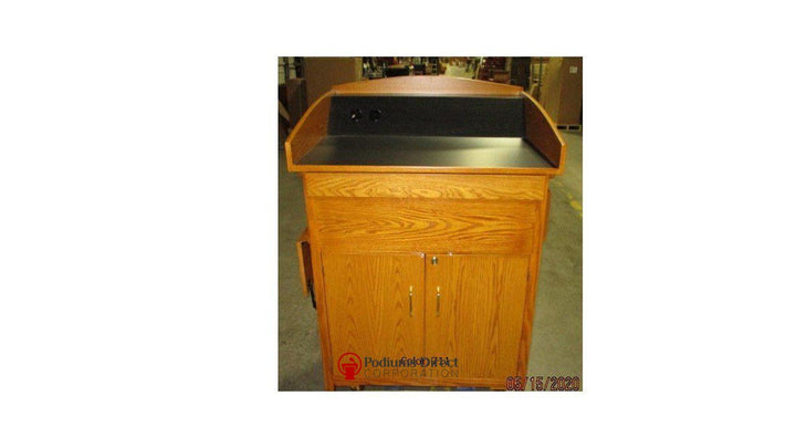 Multimedia Lectern Monarch-Back View 3-Multimedia Podiums and Lecterns-Podiums Direct