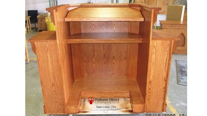 Church Wood Pulpit Wing NO 900W-Back-Church Solid Wood Pulpits, Podiums and Lecterns-Podiums Direct