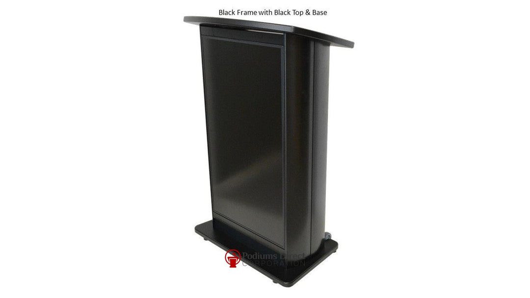 LCD Digital Display Lectern H2W Aluminum Lectern-Front Angle-LCD Digital Display Lecterns-Podiums Direct