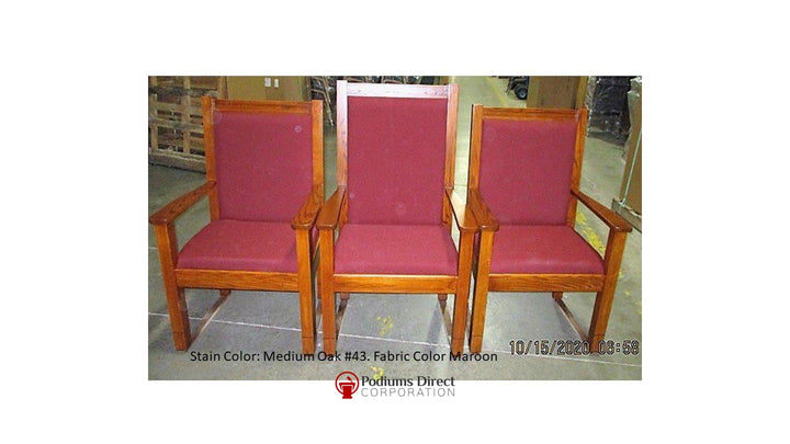 Clergy Church Chair NO 400 Series 44" Height Side Chair-Clergy Church Chairs-Front-Podiums Direct