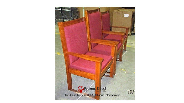 Clergy Church Chair NO 400 Series 44" Height Side Chair-Clergy Church Chairs-Side-Podiums Direct