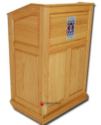 Handcrafted Solid Hardwood Lectern Colonial-Side View-Handcrafted Solid Hardwood Pulpits, Podiums and Lecterns-Podiums Direct