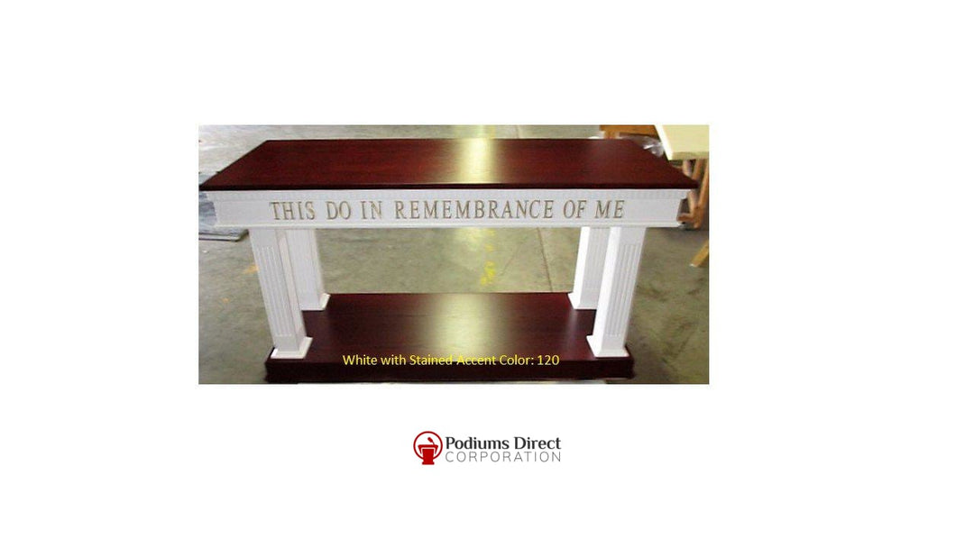 Communion Table NO 8405 Open Style-Communion Tables and Altars-Front White with 120-Podiums Direct