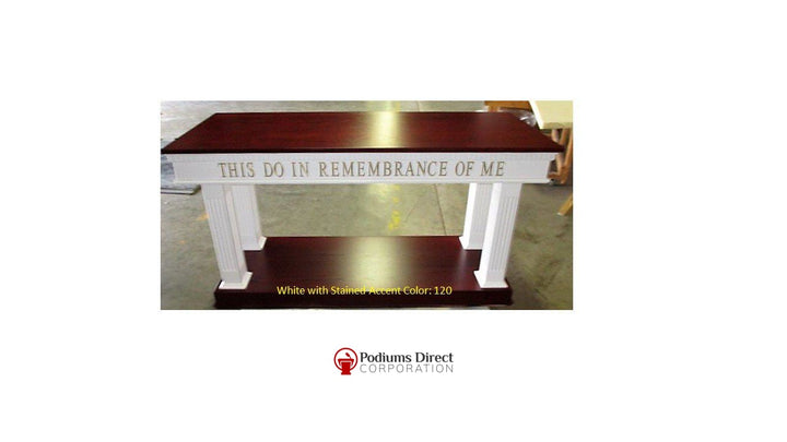 Communion Table NO 8405 Open Style-Communion Tables and Altars-Front White with 120-Podiums Direct