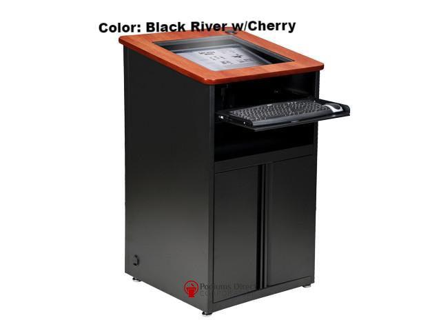LCD Digital Display Lectern DVP2627-BB Down View Computer-LCD Digital Display Lecterns-Podiums Direct