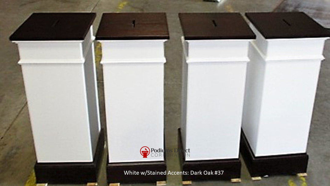 Tithe Box NO 80 Tithe/Prayer Box-Side Dark Oak 37-Tithe Boxes, Baptismal Font, Flower Stands, and Offering Tables-Podiums Direct