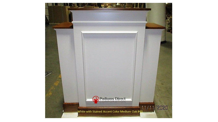 Church Wood Pulpit Wing NO 810W-Front View-Church Solid Wood Pulpits, Podiums and Lecterns-Podiums Direct