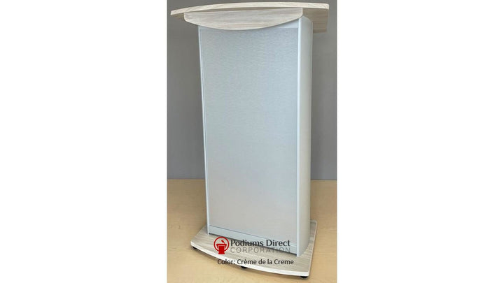 Contemporary Lectern and Podium VH1 Custom Aluminum Lectern-Creme de la Creme-Contemporary Lecterns and Podiums-Podiums Direct