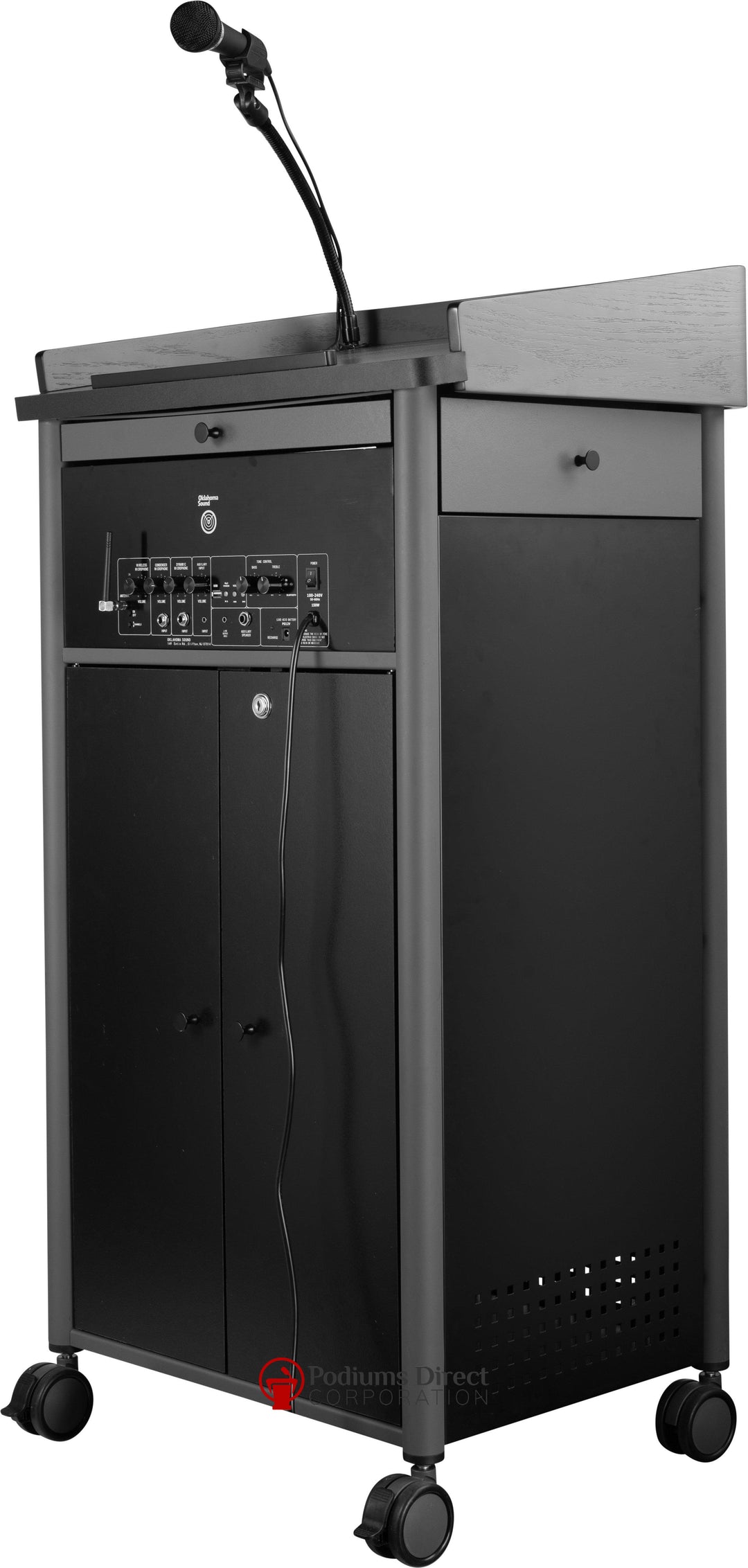 Greystone Lectern GSL-S Oklahoma Sound-Sound Podiums and Lecterns-Angle View-Podiums Direct
