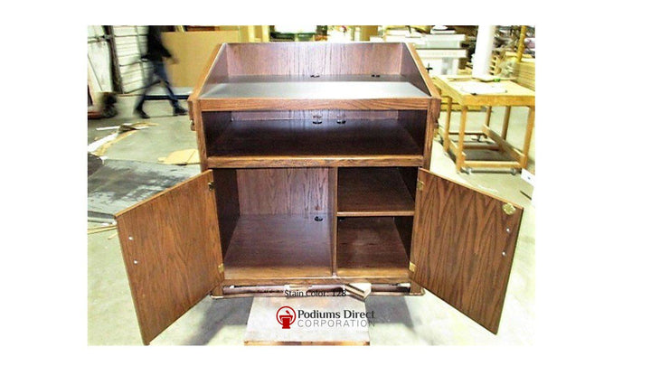 Handcrafted Solid Hardwood Lectern Heritage-Open Back 128-Handcrafted Solid Hardwood Pulpits, Podiums and Lecterns-Podiums Direct