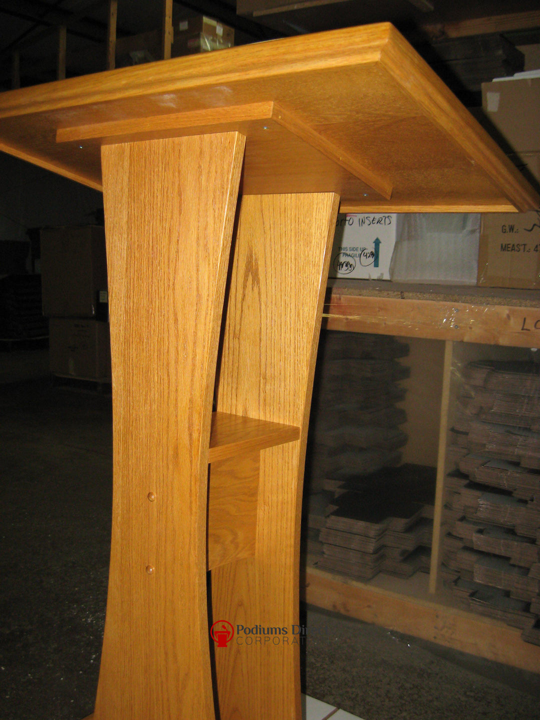Church Wood Pulpit NC2W Prestige The SPEAKER-Back View-Church Solid Wood Pulpits, Podiums and Lecterns-Podiums Direct