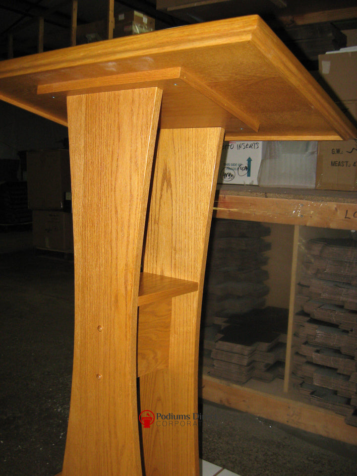 Church Wood Pulpit NC2W Prestige The SPEAKER-Back View-Church Solid Wood Pulpits, Podiums and Lecterns-Podiums Direct