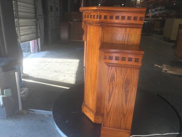 Church Wood Pulpit Wing NO 900W-Side Detail View-Church Solid Wood Pulpits, Podiums and Lecterns-Podiums Direct