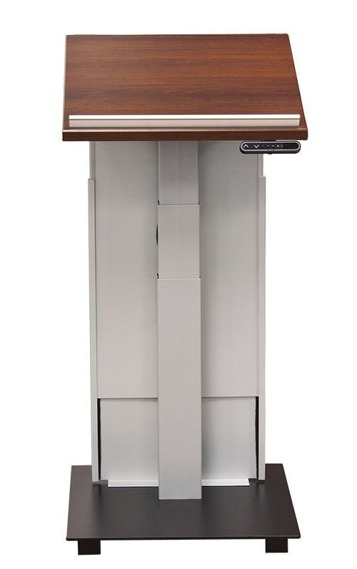 Metal Electric Lift, Height Adjustable Lectern, LEXYZ28-Back View-Contemporary Lecterns and Podiums-Podiums Direct