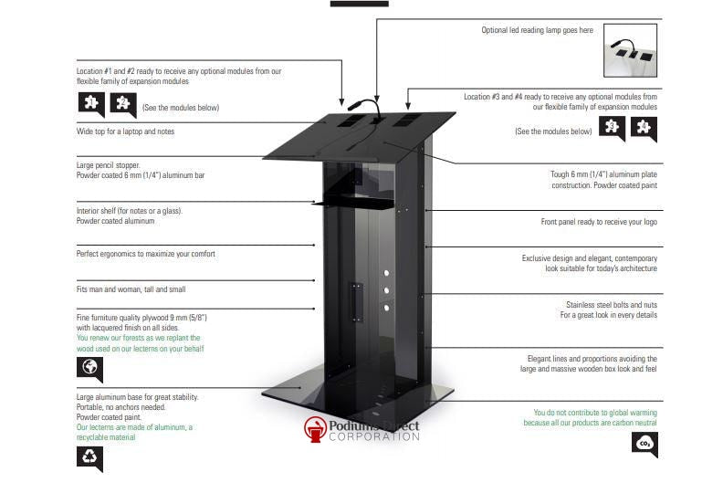 Contemporary Lectern and Podium K-3 - FREE SHIPPING!