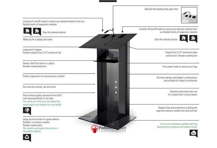 Contemporary Lectern and Podium K-3 - FREE SHIPPING!