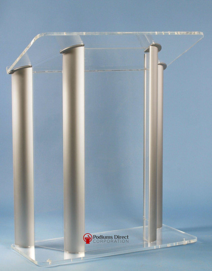 Contemporary Acrylic and Aluminum Podium Large Alumacrylic-Contemporary Acrylic and Aluminum Podiums-Podiums Direct
