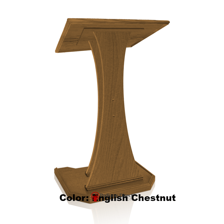 Church Wood Pulpit NC2W Prestige The SPEAKER-English Chestnut-Church Solid Wood Pulpits, Podiums and Lecterns-Podiums Direct